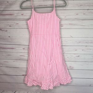 Polo Ralph Lauren Pink Gingham Dress Girls 14